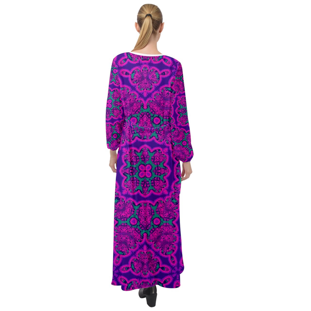 Morrocan Tile • Purple Maxi Chiffon Beach Wrap