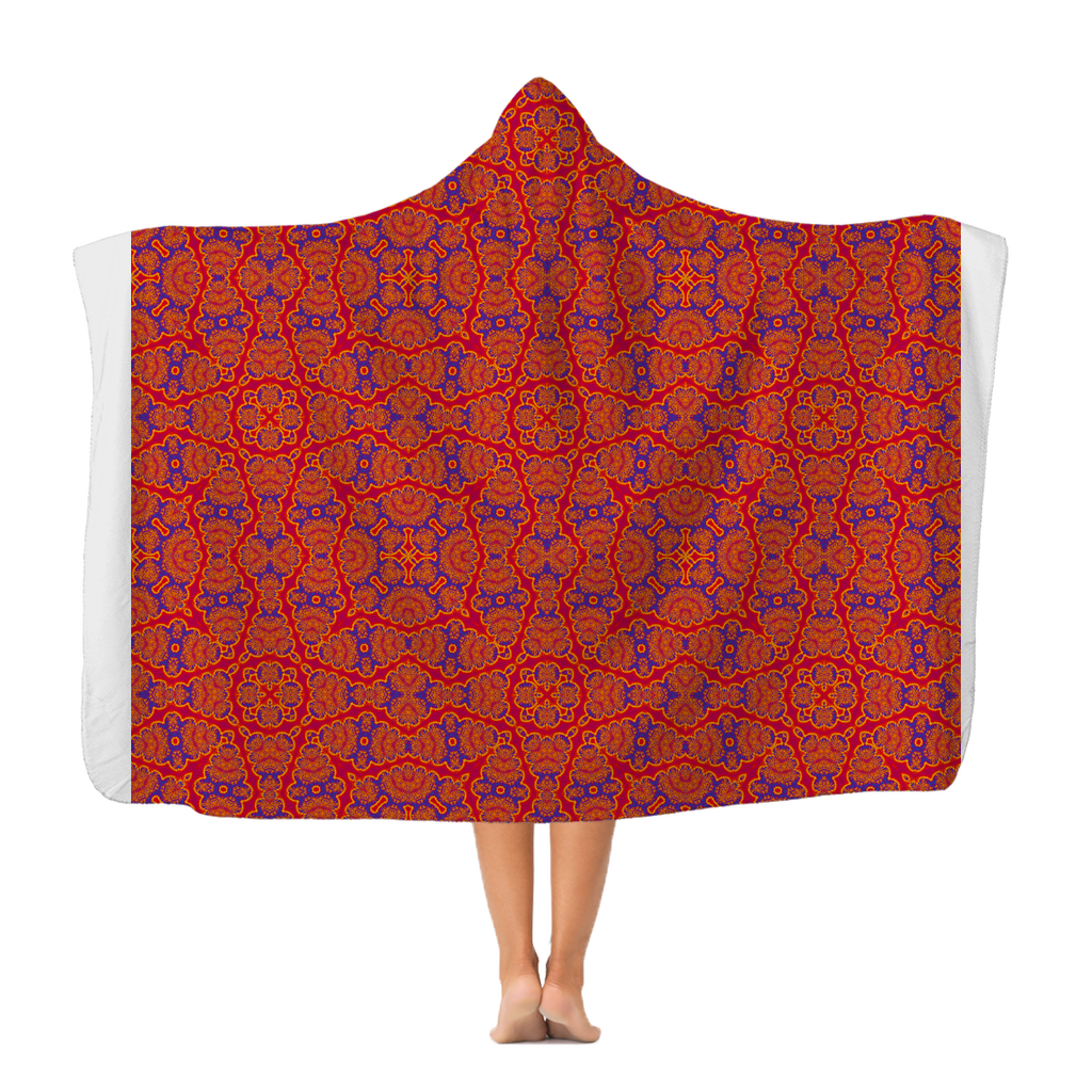 Morrocan Tile Premium Adult Hooded Blanket