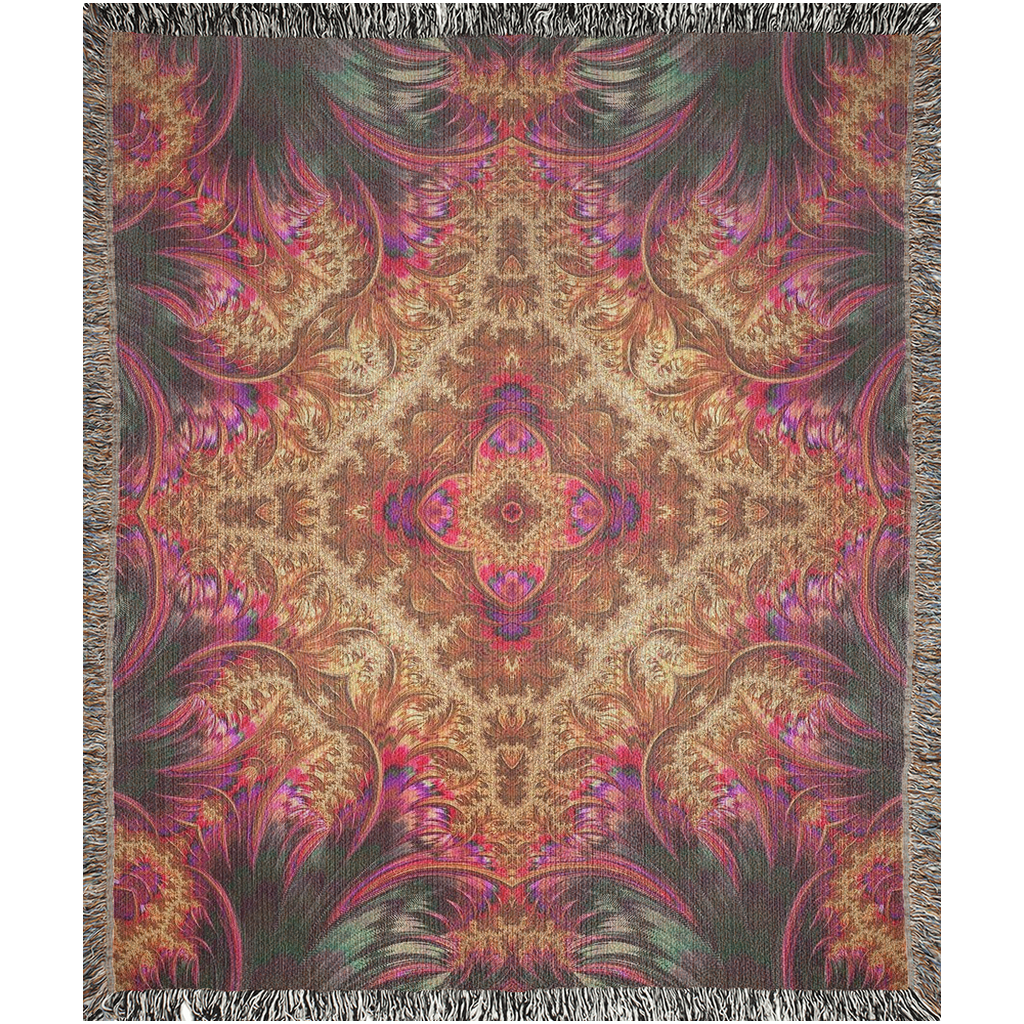 Royal Fractal • Woven Blanket