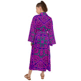 Morrocan Tile - Purple Maxi Kimono