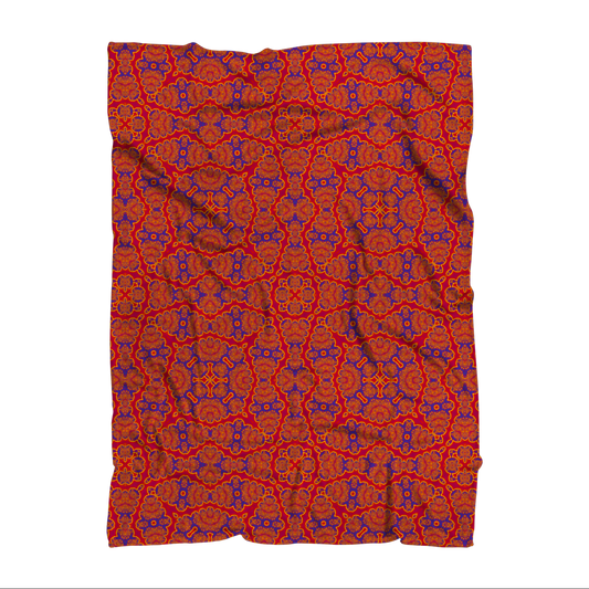 Morrocan Tile Sublimation Throw Blanket