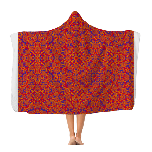 Morrocan Tile Premium Adult Hooded Blanket