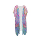 Mid-Length Side Slits Chiffon Cover Up (H50)