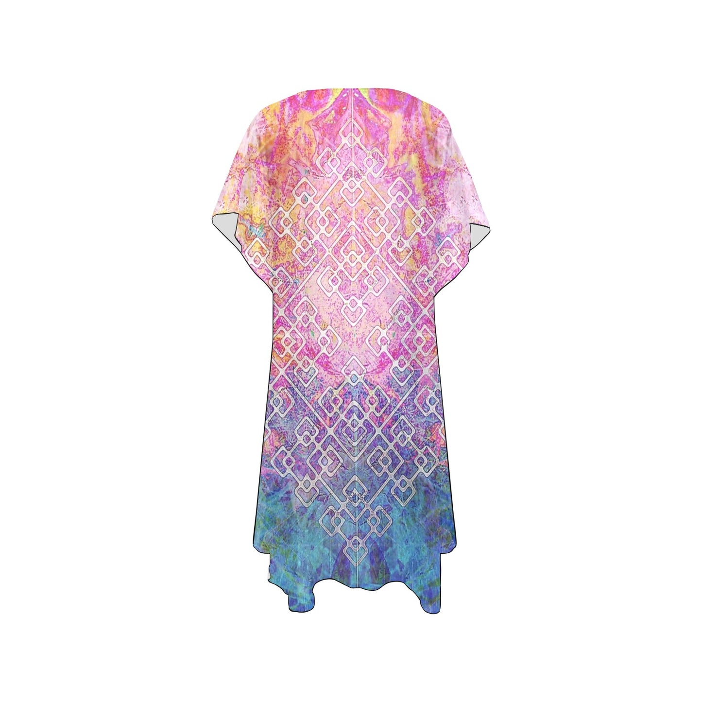 Mid-Length Side Slits Chiffon Cover Up (H50)