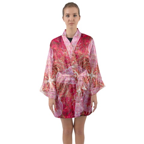 Fuschia Dreams | Satin Kimono