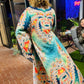 Cyan Fractal | Classic Kimono