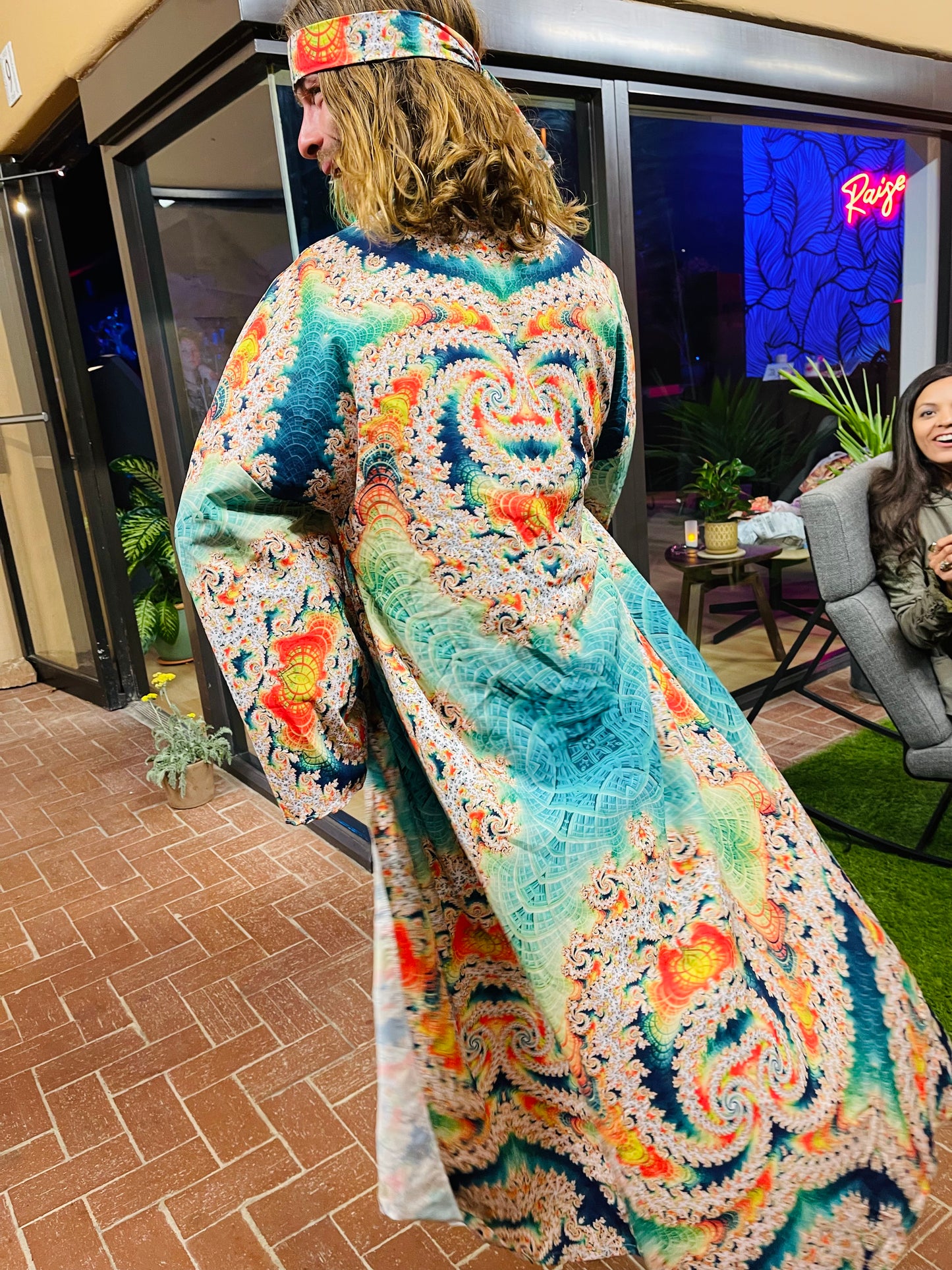 Cyan Fractal | Classic Kimono