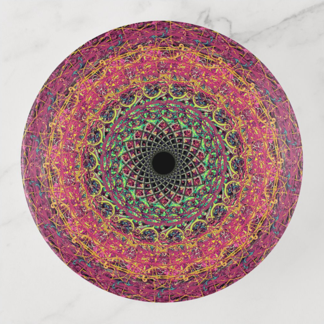 Infinite Expansion | Round Glass Trinket Tray