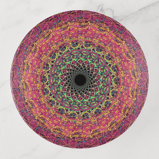 Infinite Expansion | Round Glass Trinket Tray