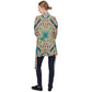 Cyan Fractal | Velour Kimono | Mid-Length