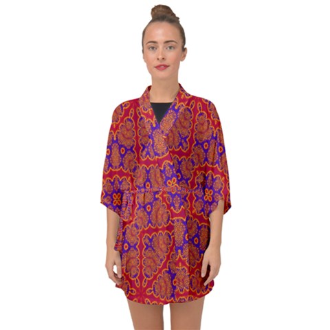 Morrocan Sapphire | Half Sleeve Chiffon Kimono