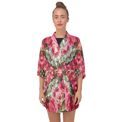 Rose Garden | Half Sleeve Chiffon Kimono