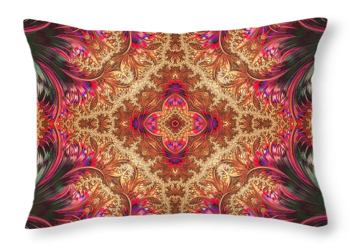 Royal Fractal - Throw Pillow