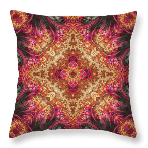 Royal Fractal - Throw Pillow