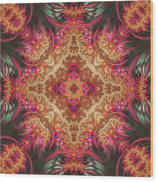 Royal Fractal - Wood Print